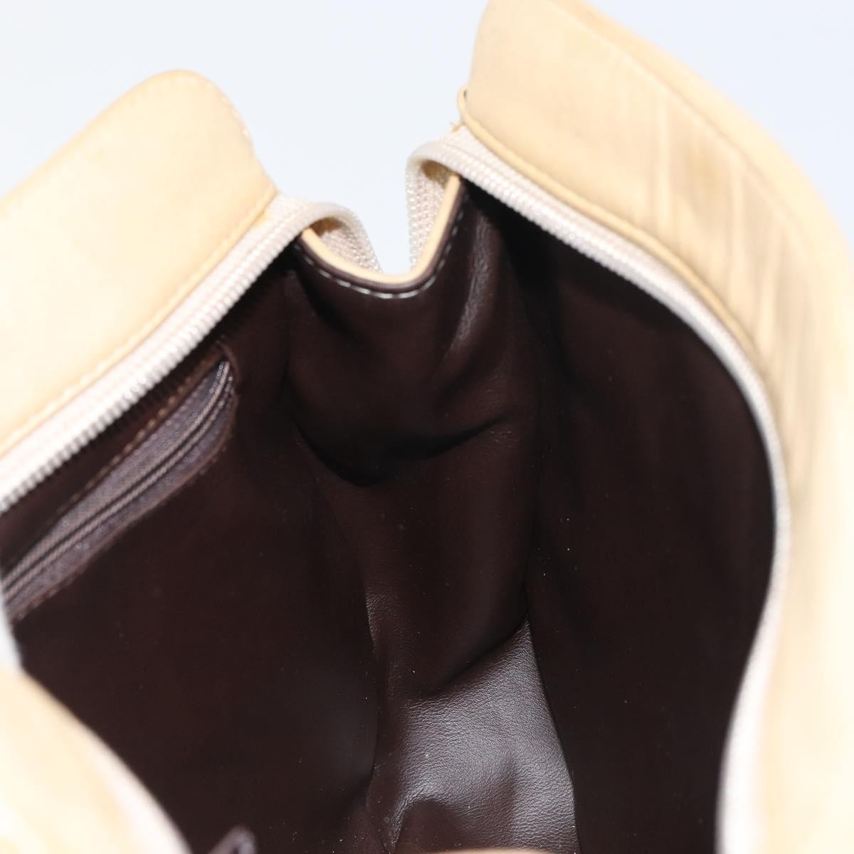 Bally Vintage Chain Shoulder Bag Quilted Leather, BEIGE, LEATHER, Shoulder bag