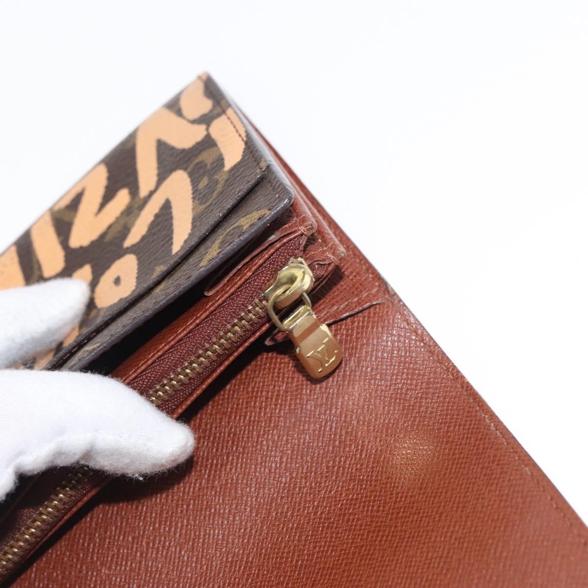 Louis Vuitton Vintage Sarah Wallet Monogram Canvas, ORANGE, CANVAS, Wallets