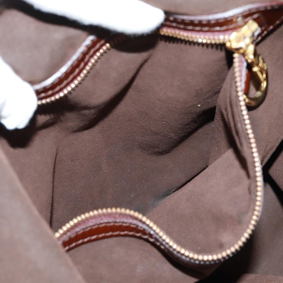 Louis Vuitton L Hobo Surya Leather, BROWN, PATENT_LEATHER, Tote bag