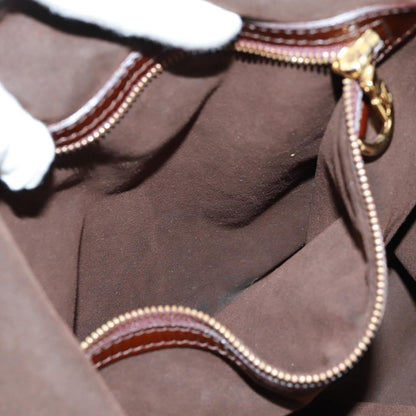 Louis Vuitton L Hobo Surya Leather, BROWN, PATENT_LEATHER, Tote bag