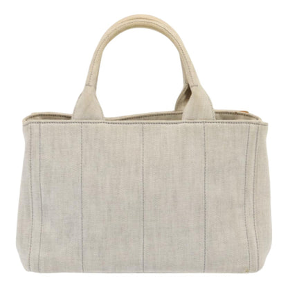 Prada Canapa Tote Rhinestone Embellished Canvas, GRAY, CANVAS, Tote bag