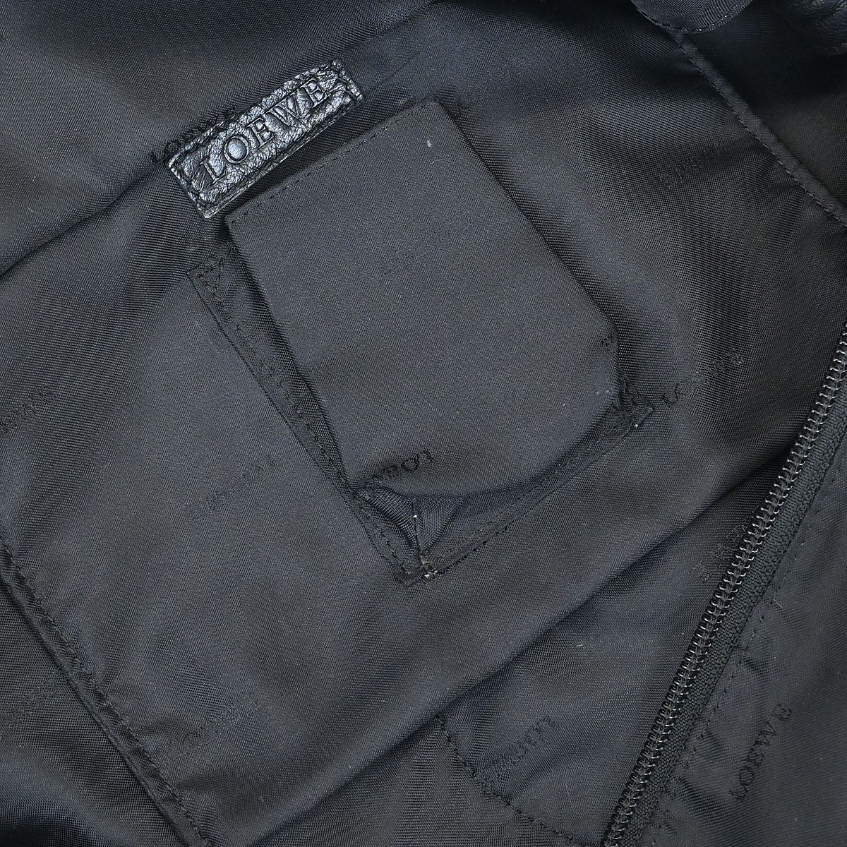 Loewe Anagram Logo Nappa Aire Hand Bag Leather, BLACK, LEATHER, Tote bag