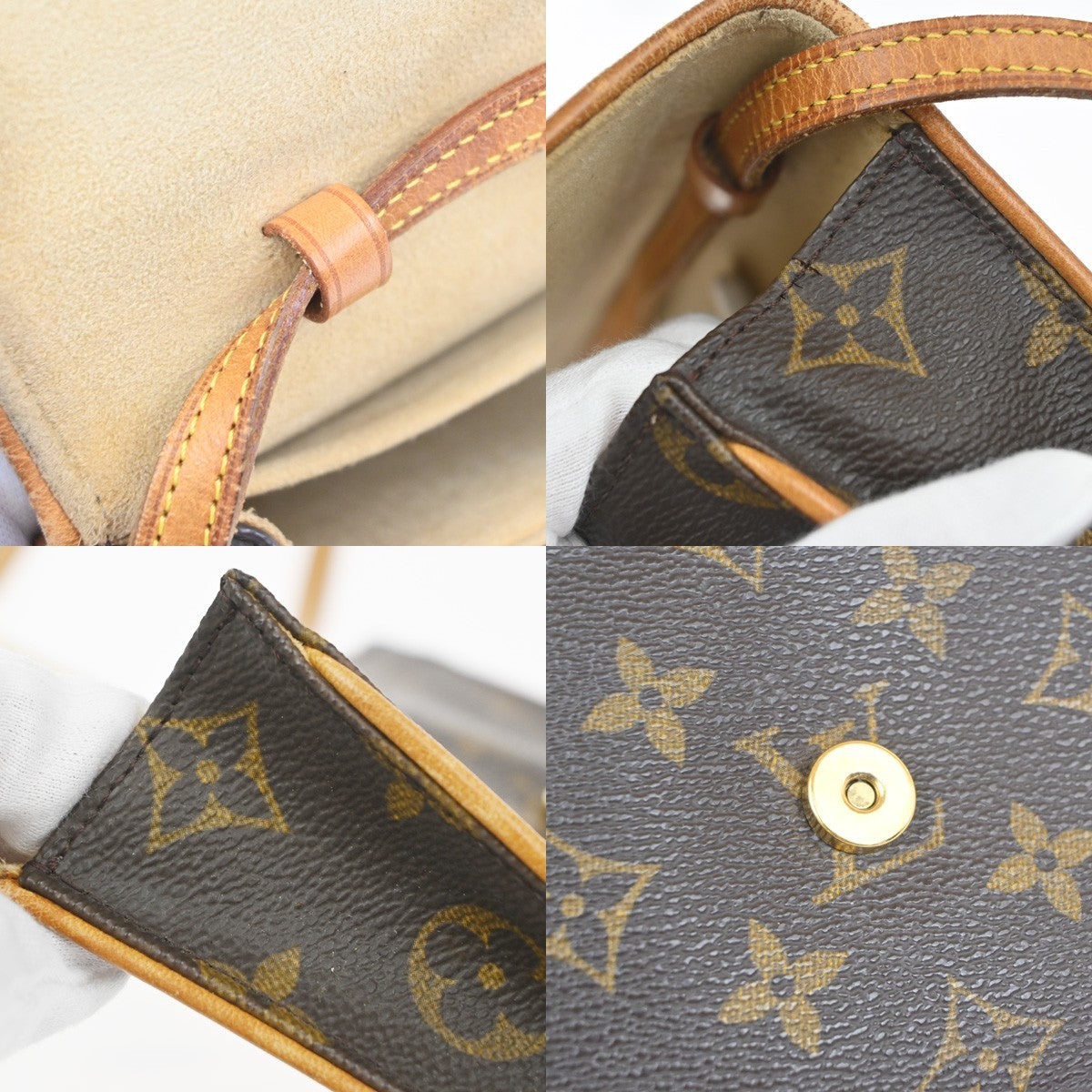 Louis Vuitton Twin Handbag Monogram Canvas, Brown, Canvas, Clutch
