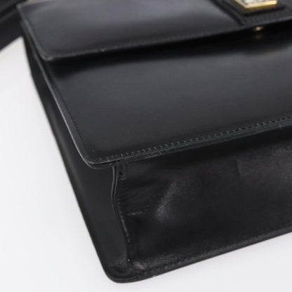 Burberry Vintage Shoulder Bag Leather, BLACK, LEATHER, Shoulder bag