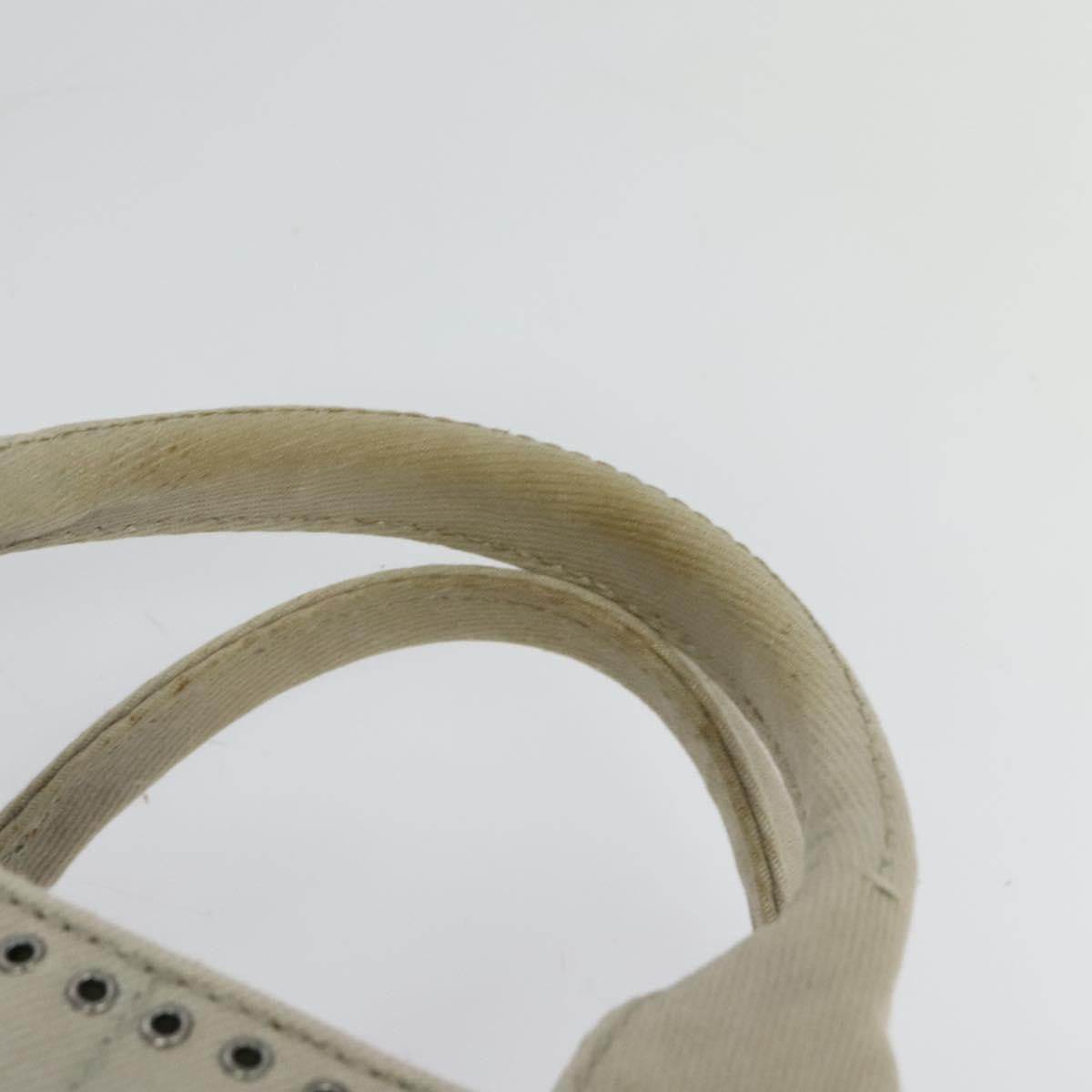 Prada Canapa Convertible Tote Rhinestone Embellished Denim, GRAY, CANVAS, Handbag