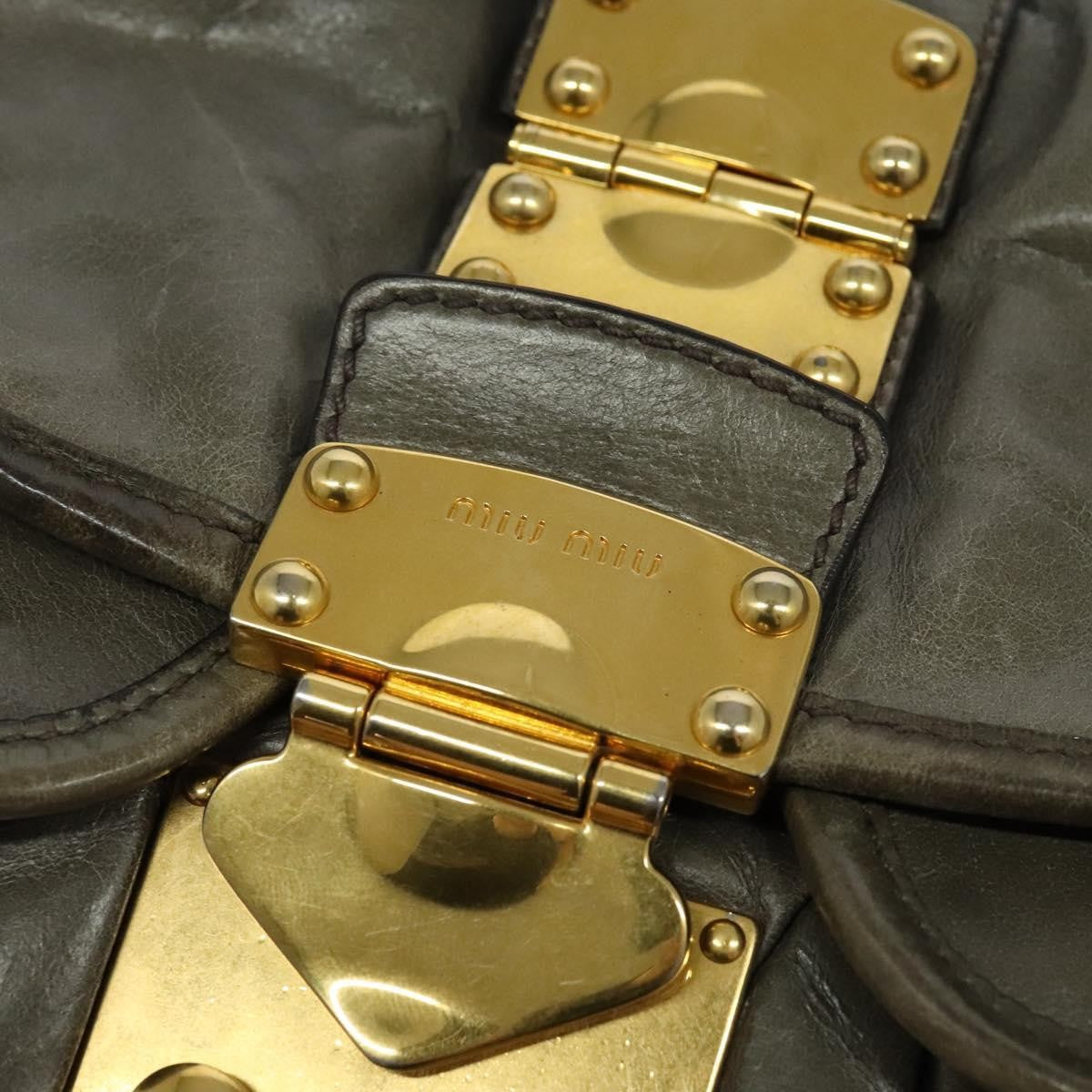 Miu Miu Coffer Convertible Hobo Matelasse Leather, GRAY, LEATHER, Handbag