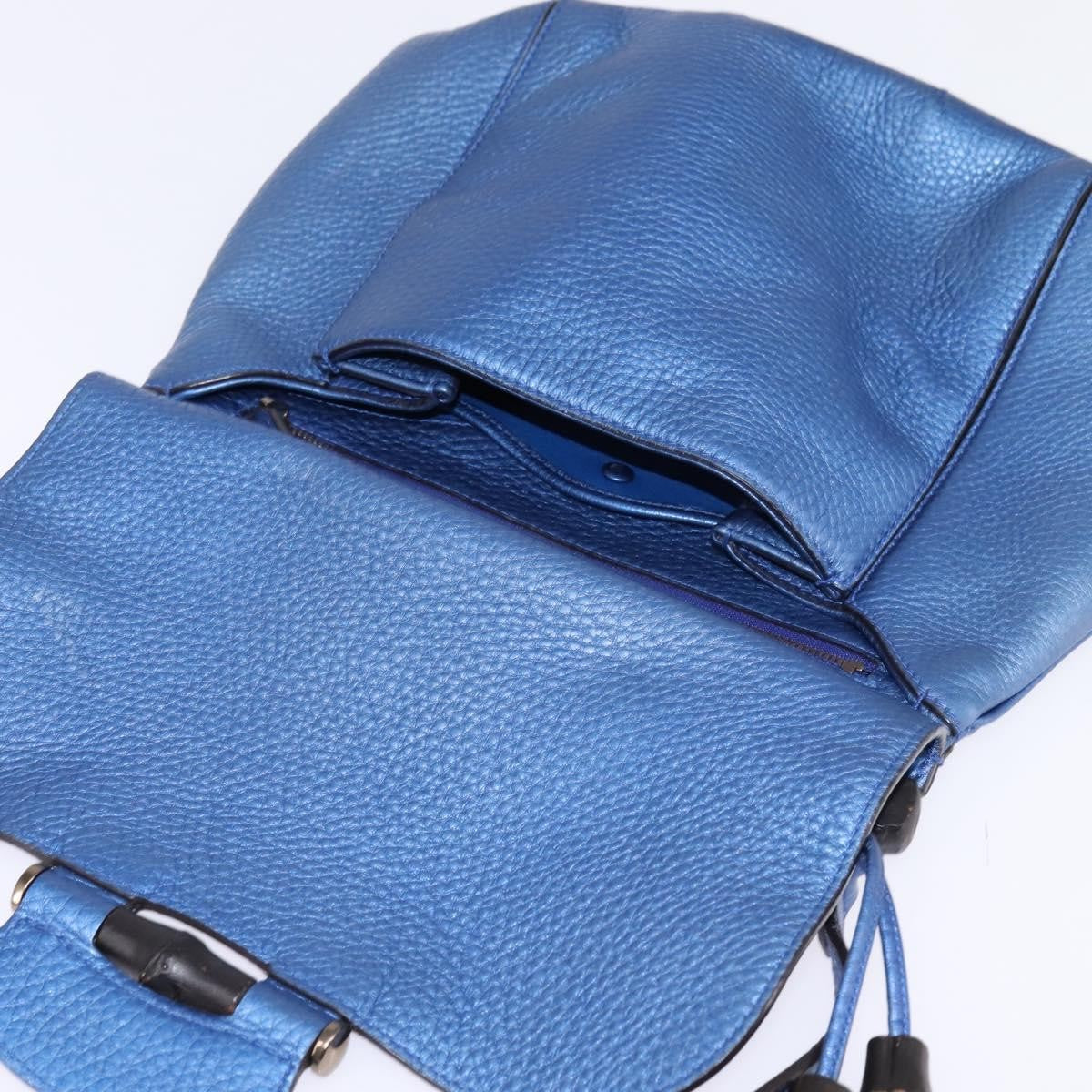 Gucci Nouveau Fringe Crossbody Bag Leather, BLUE, LEATHER, Shoulder bag