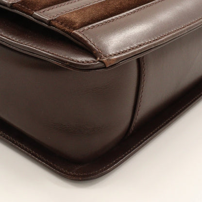 Gucci Old Gucci shoulder bag Suede and Leather, BROWN, LEATHER, Shoulder bag