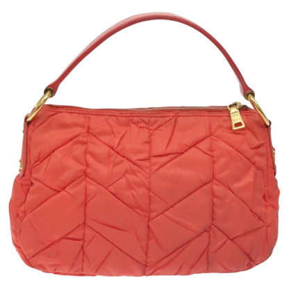 Prada Vintage Zip Handbag Tessuto, ORANGE, NYLON, Handbag
