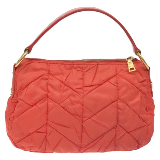Prada Vintage Zip Handbag Tessuto, ORANGE, NYLON, Handbag