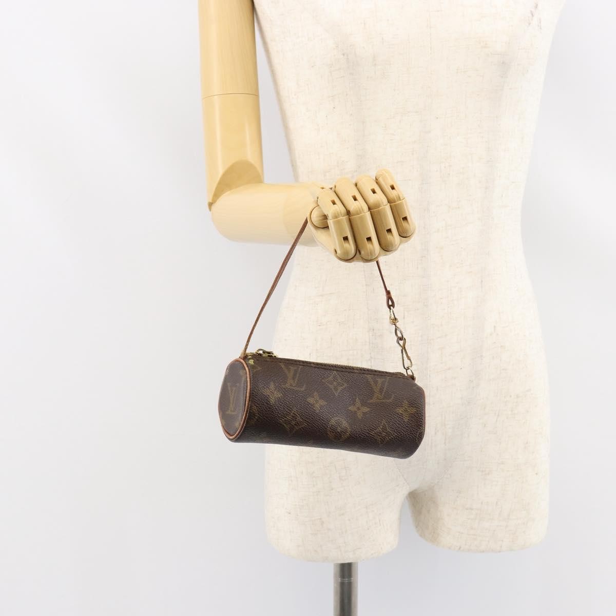 Louis Vuitton Papillon Pochette Monogram Canvas, BROWN, CANVAS, Clutche & pouche