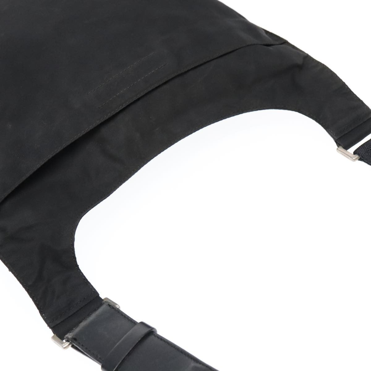 Prada Flat Messenger Bag Tessuto, BLACK, NYLON, Shoulder bag