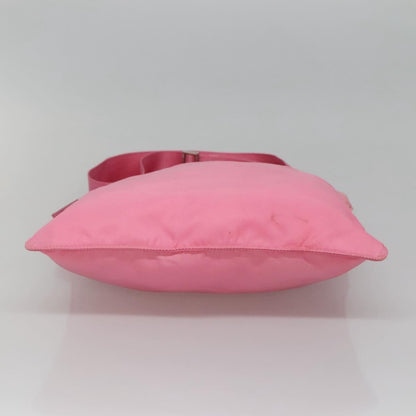 Prada Front Pocket Messenger Bag Tessuto, PINK, NYLON, Shoulder bag