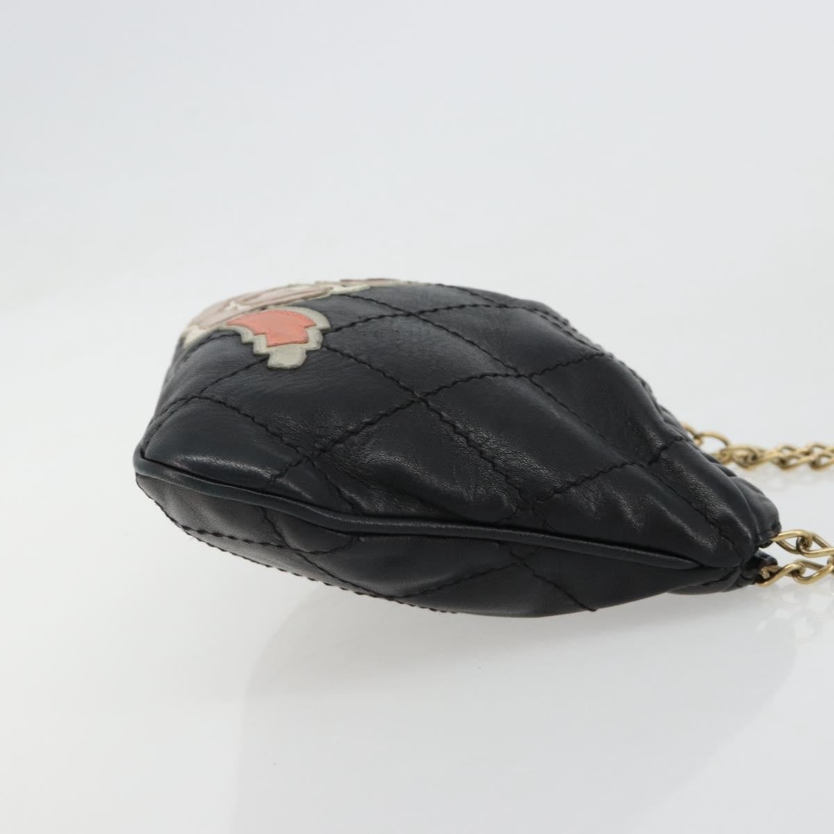 Chanel Chain Tote Leather, Black, Leather, Shoulder Bag