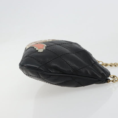 Chanel Chain Tote Leather, Black, Leather, Shoulder Bag