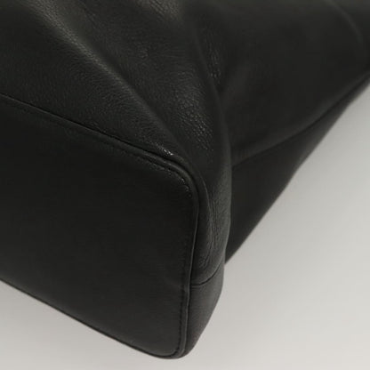 Burberry Tote Leather, BLACK, LEATHER, Tote bag