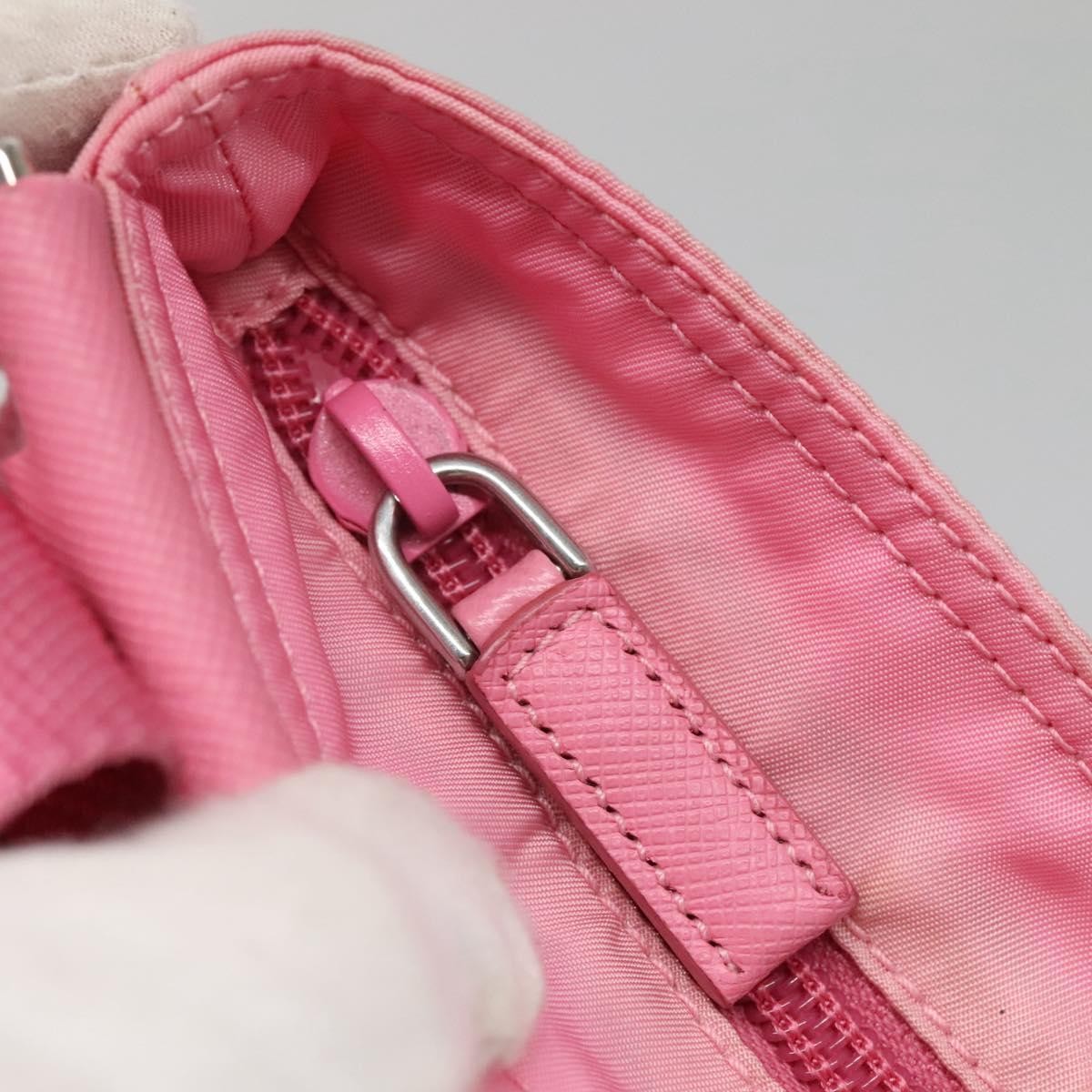Prada Front Pocket Messenger Bag Tessuto, PINK, NYLON, Shoulder bag