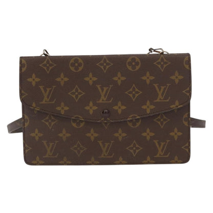 Louis Vuitton Double Rabat Handbag Monogram Canvas, BROWN, CANVAS, Shoulder bag