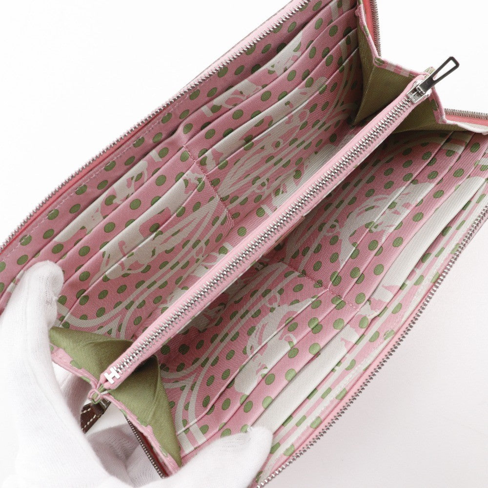 Hermes Azap Zip Around Wallet Epsom, PINK, LEATHER, Wallets