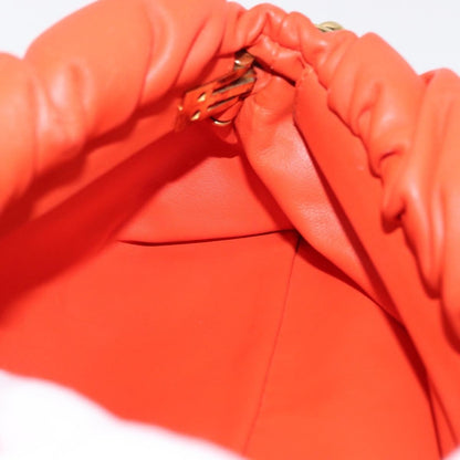 Bottega Veneta The Chain Pouch Leather, ORANGE, LEATHER, Clutche & pouche