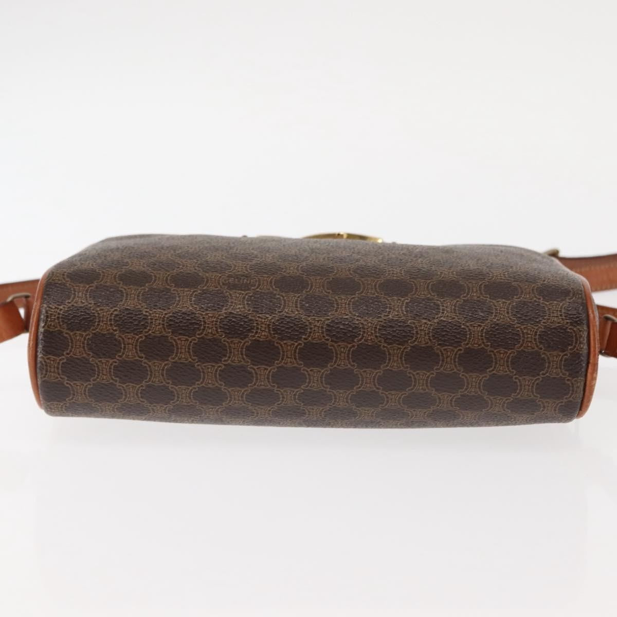 Celine Macadam Shoulder Bag PVC Leather, BROWN, CANVAS, Shoulder bag