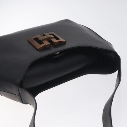 Salvatore Ferragamo Vintage Shoulder Bag Leather, BLACK, LEATHER, Shoulder bag