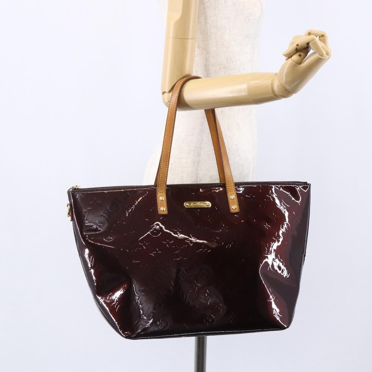 Louis Vuitton Bellevue Handbag Monogram Vernis, PURPLE, PATENT_LEATHER, Tote bag