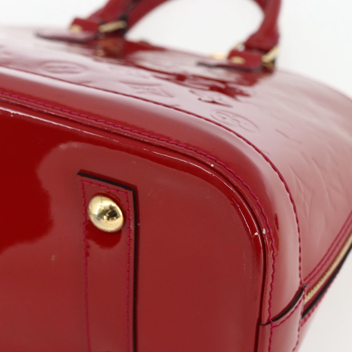 Louis Vuitton Alma Handbag Patent Leather, RED, PATENT_LEATHER, Handbag