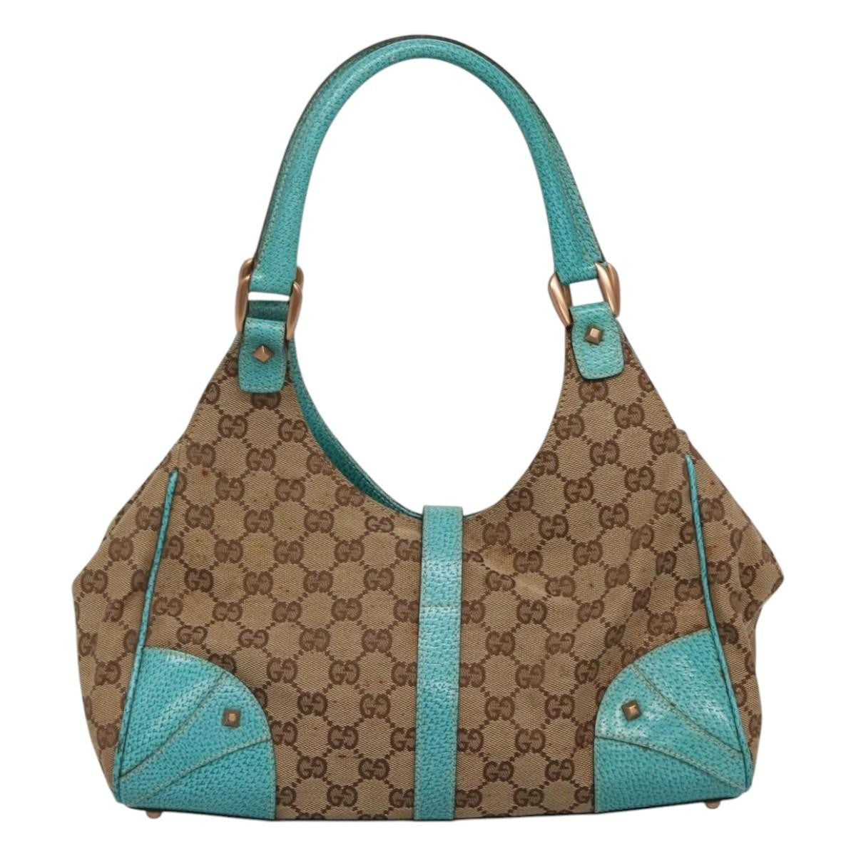 Gucci Joy Bardot Hobo GG Canvas, BEIGE, CANVAS, Handbag
