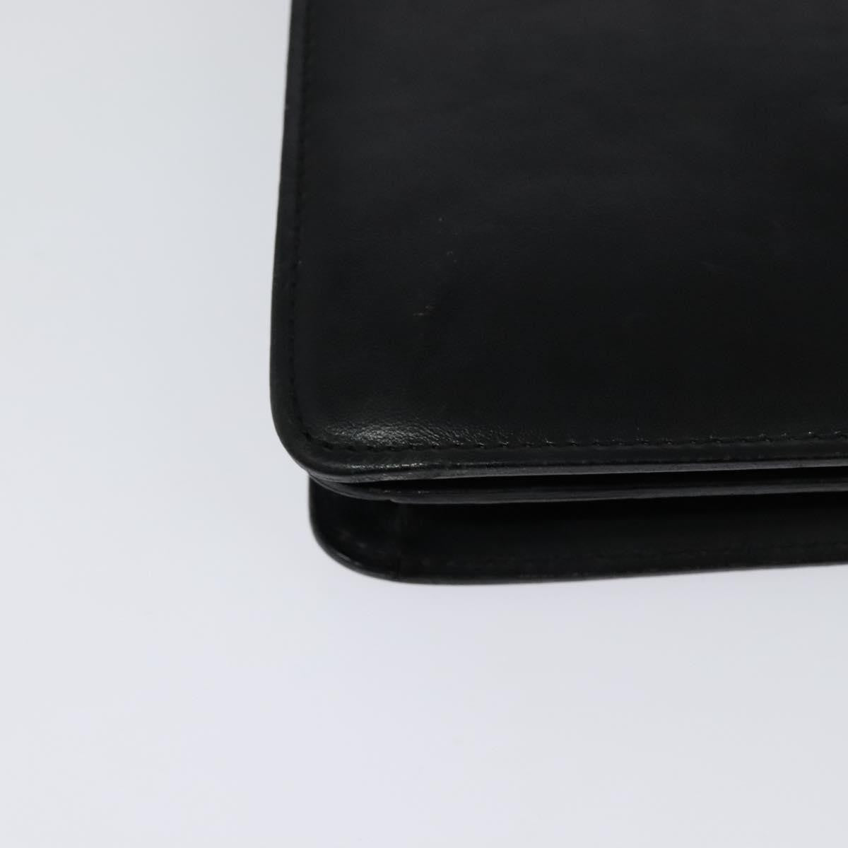 Celine Gancini Handbag Leather, BLACK, LEATHER, Handbag