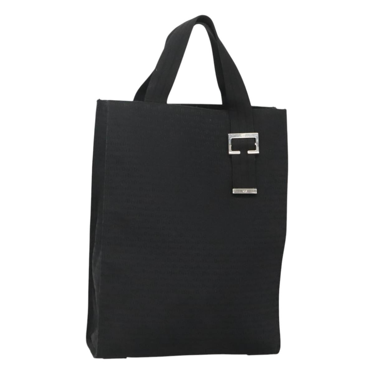 Christian Dior Vintage Tote Canvas, BLACK, CANVAS, Tote bag
