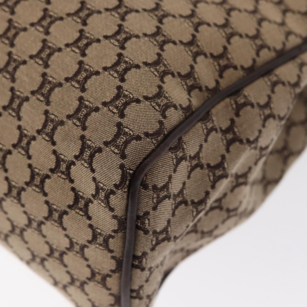 Celine Vintage Macadam Handbag Canvas, BEIGE, CANVAS, Handbag