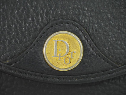 Christian Dior Vintage Shoulder Bag Leather, Black, Leather, Shoulder Bag