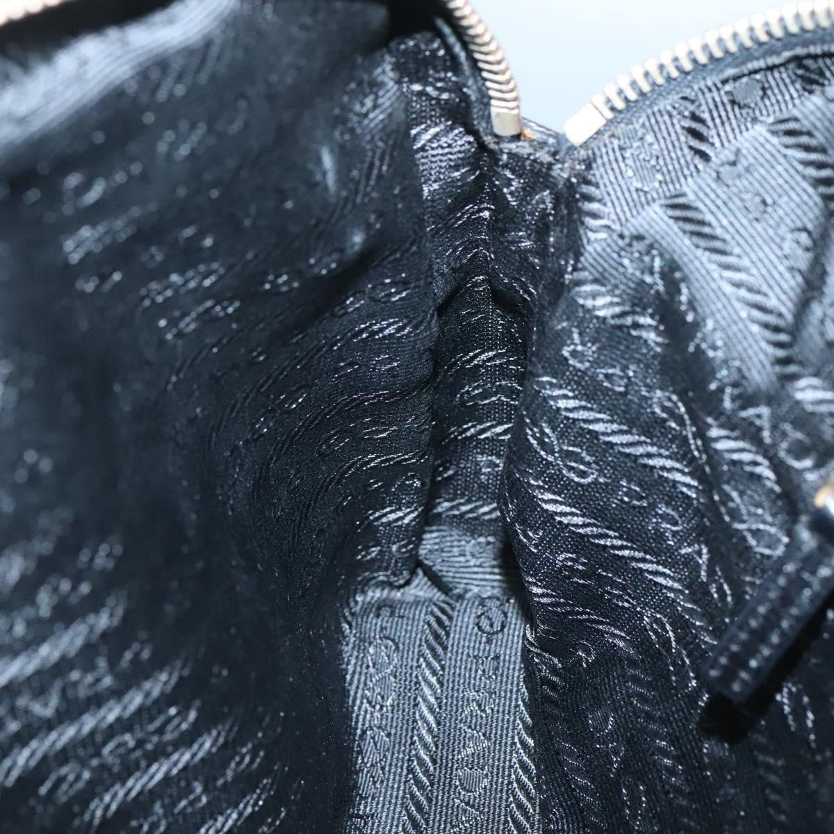 Prada SHOULDER BAG NYLON BLACK GOLD, Black, Nylon, Shoulder Bag