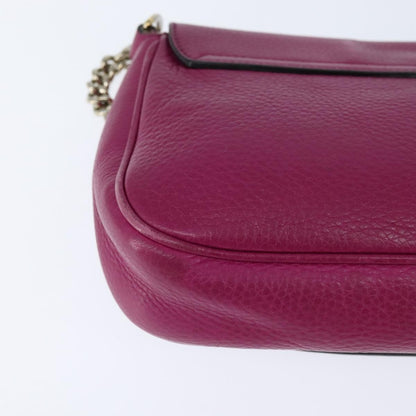 Gucci Soho Chain Crossbody Bag Leather, PINK, LEATHER, Crossbody bag