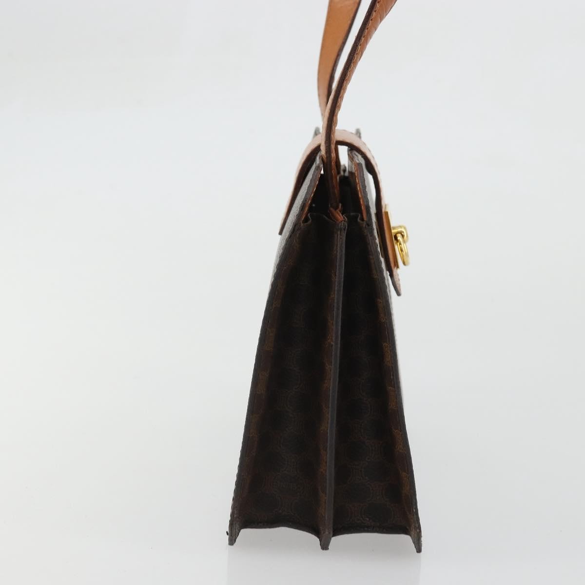 Celine Vintage Macadam Handbag Canvas, Brown, Canvas, Handbag