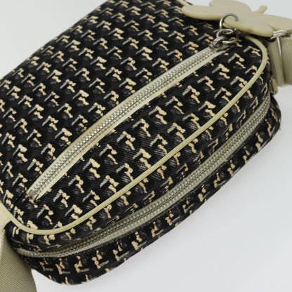 Chanel Vintage Clover Camera Bag Printed Canvas, BLACK, CANVAS, Shoulder bag