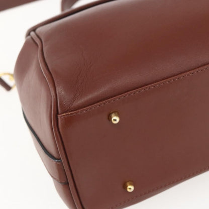 Valentino Garavani Vintage Handbag Leather, BROWN, LEATHER, Handbag