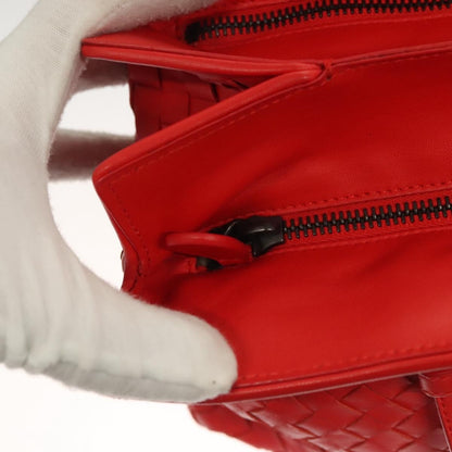 Bottega Veneta Open Shopping Tote Intrecciato Nappa, RED, LEATHER, Tote bag