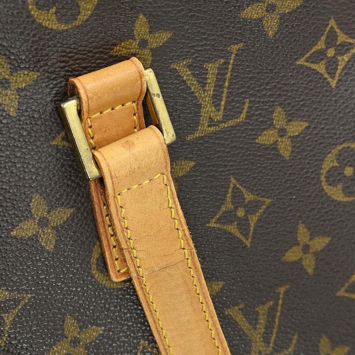 Louis Vuitton Cabas Mezzo Monogram Canvas, BROWN, CANVAS, Tote bag