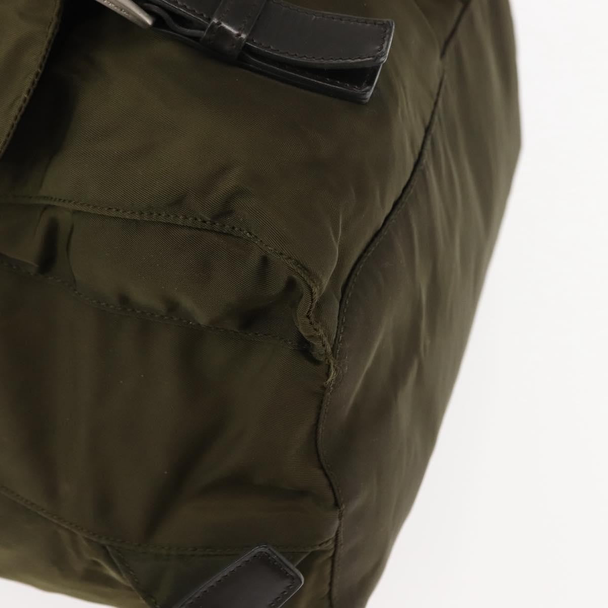 Prada Double Front Pocket Backpack Tessuto, KHAKI, NYLON, Backpack