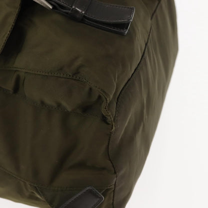 Prada Double Front Pocket Backpack Tessuto, KHAKI, NYLON, Backpack