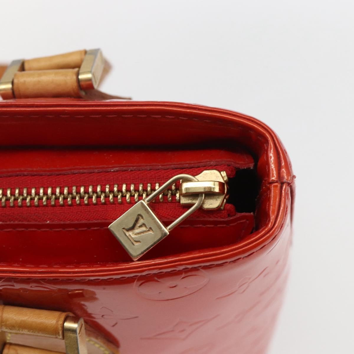 Louis Vuitton Houston Handbag Monogram Vernis, RED, PATENT_LEATHER, Handbag