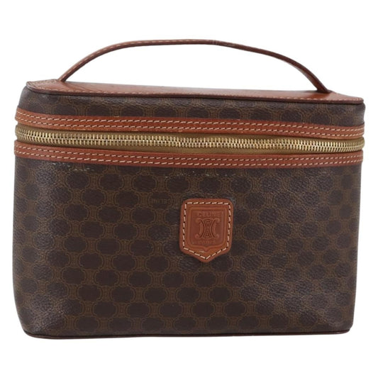 Celine Macadam Vanity Bag Canvas, BROWN, CANVAS, Travel bag