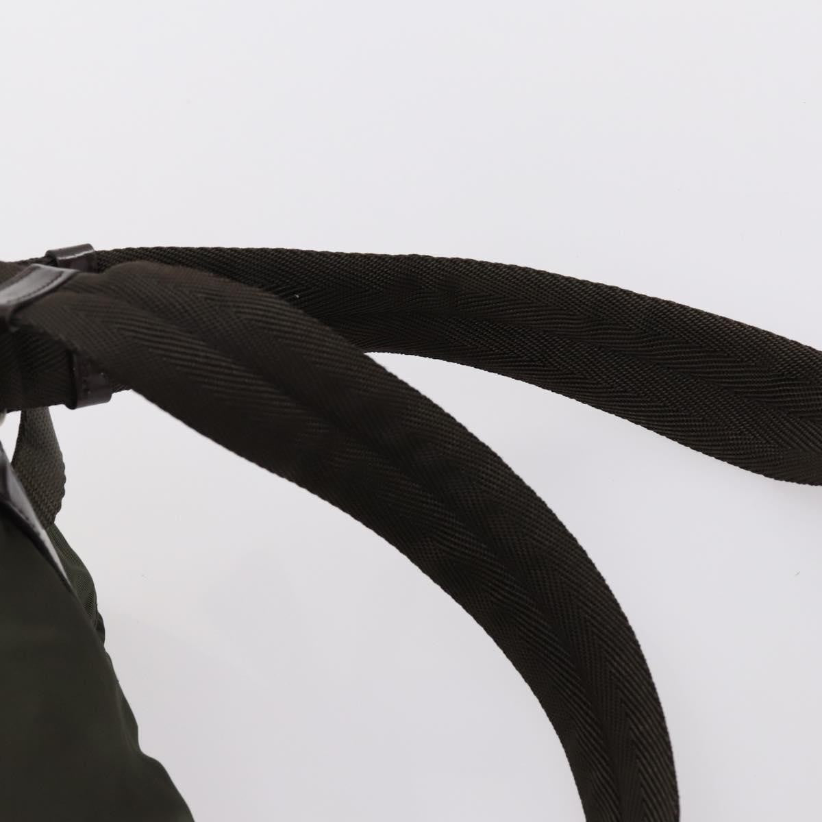 Prada Corsaire Backpack Embroidered Quilted Denim, KHAKI, NYLON, Backpack