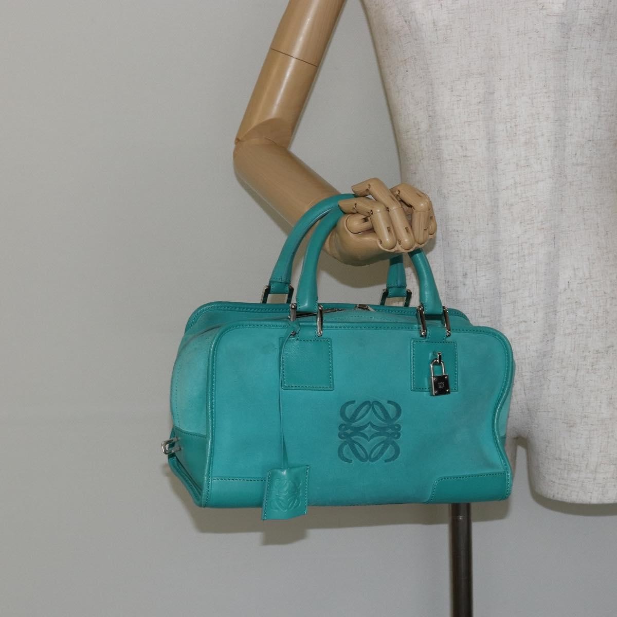 Loewe Amazona Bag Suede, TURQUOISE, SUEDE, Handbag
