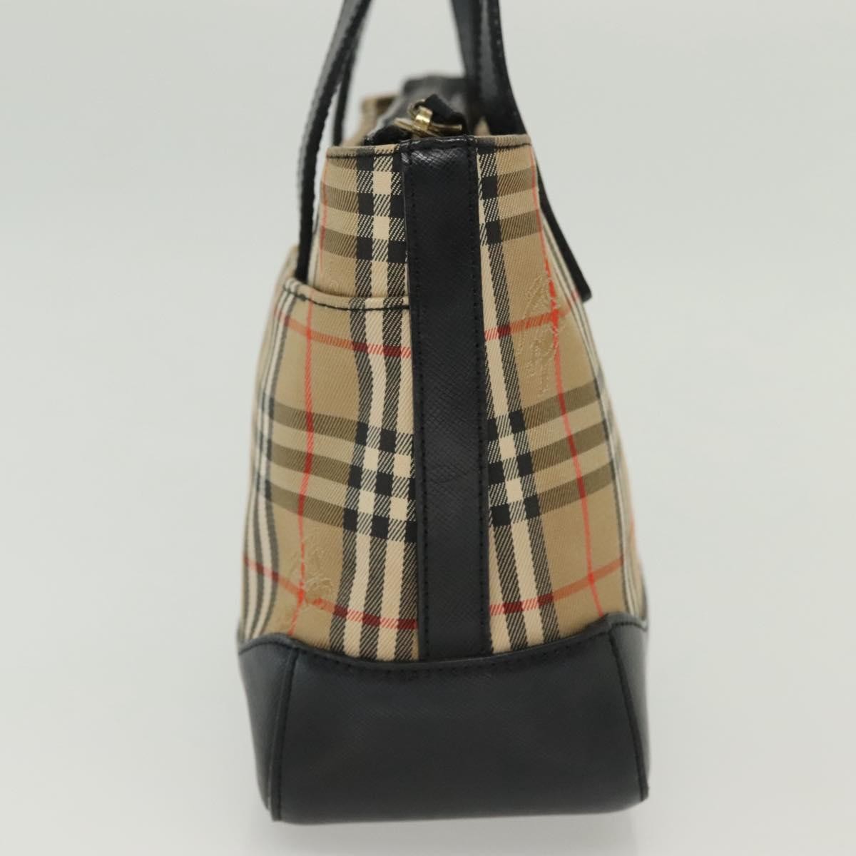 Burberry Nova Handbag Check Pattern, BEIGE, CANVAS, Handbag
