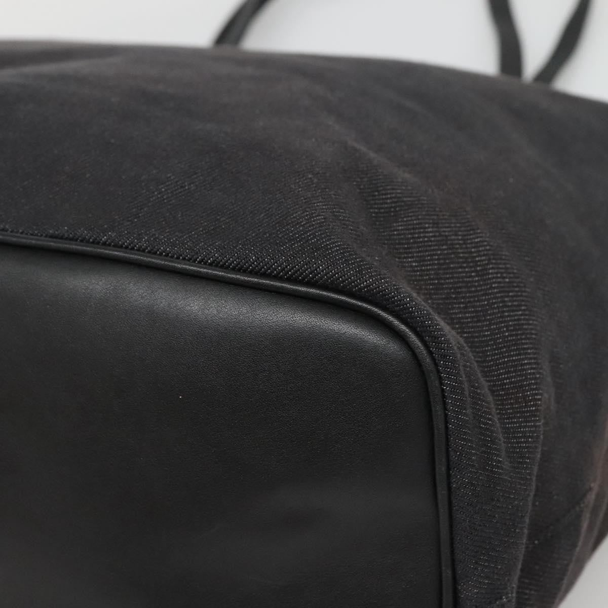 Salvatore Ferragamo Gancini Tote Canvas, BLACK, CANVAS, Tote bag