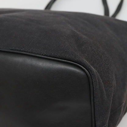 Salvatore Ferragamo Gancini Tote Canvas, BLACK, CANVAS, Tote bag