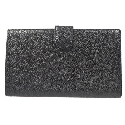 Chanel Timeless CC French Wallet Caviar, BLACK, LEATHER, Wallets